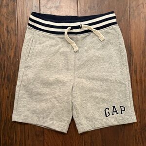 GAP Kids Gray Shorts with Navy Striped Waistband
